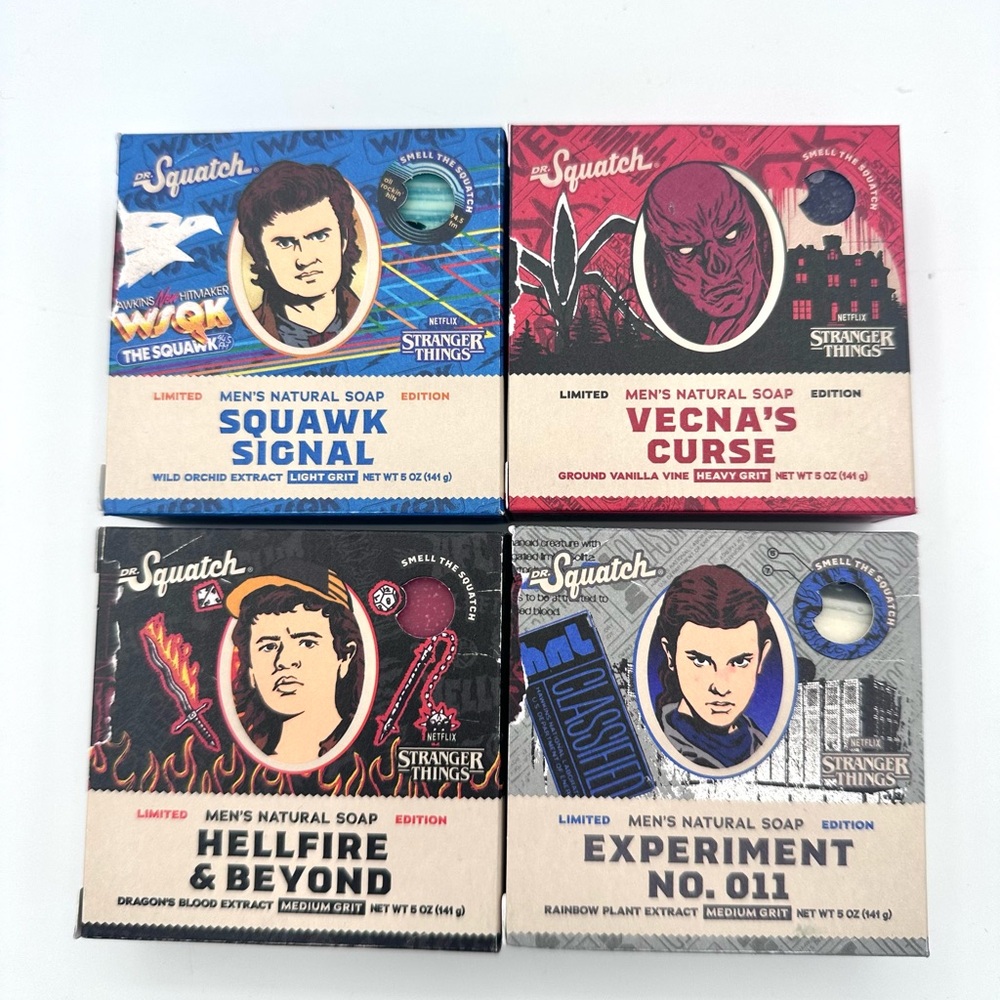 Dr. Squatch Stranger Things Limited Edition Soap Full Set